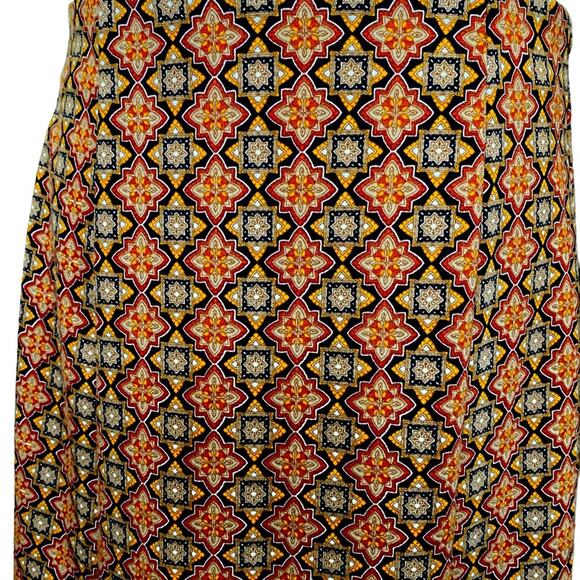 NY COLLECTION Midi Length‎ Tribal Print Skirt Size Small - Picture 3 of 7